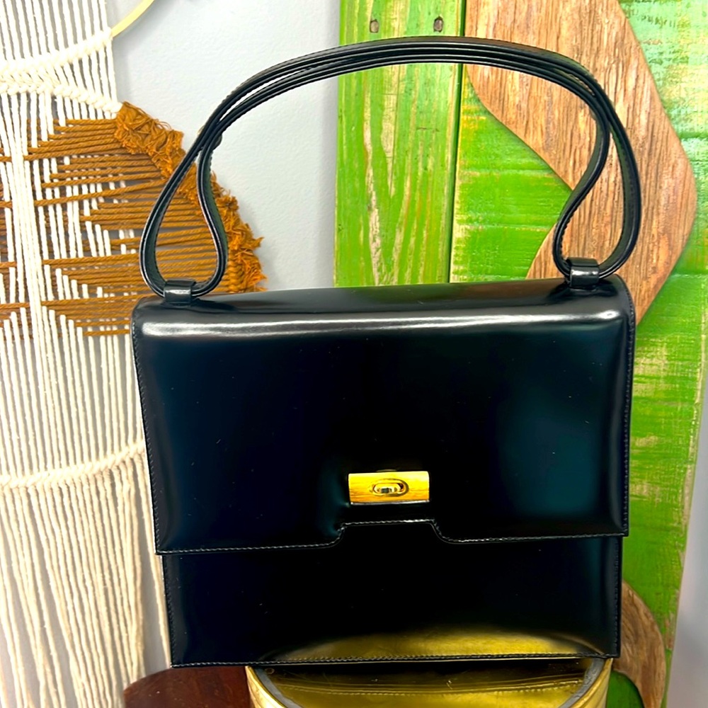 DOFAN France Vintage Box Leather Handbag